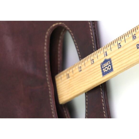 Chaos BROWN GENUINE LEATHER SHOULDER BAG X-BODY SATCHEL HANDBAG ORGANIZER PURSE - Picture 15 of 16